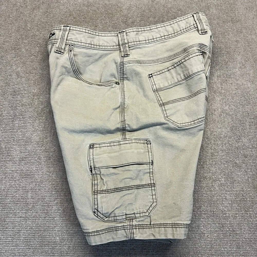 prAna Murray Cargo Shorts Men's 30 Khaki Stretch Organic Cotton Utility 9